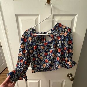 Sienna Sky Navy Floral Blouse